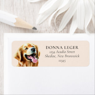 Yellow Labrador Dog Personalized Address