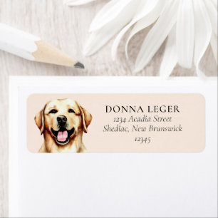 Yellow Labrador Dog Personalized Address