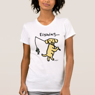 Yellow Labrador Fisherman Tshirt
