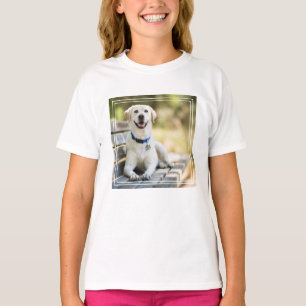 Yellow Labrador Lays On Bench T-Shirt
