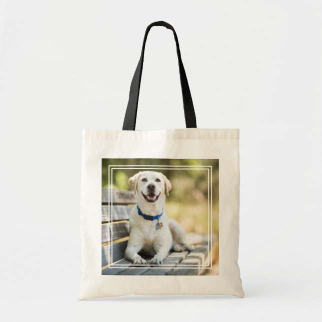 Yellow Labrador Lays On Bench Tote Bag (Front)