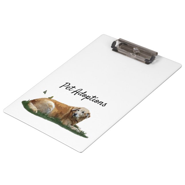 Yellow Labrador Mixed Breed Dog Clipboard (Angled)