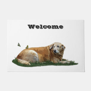Yellow Labrador Mixed Breed Dog Door Mat