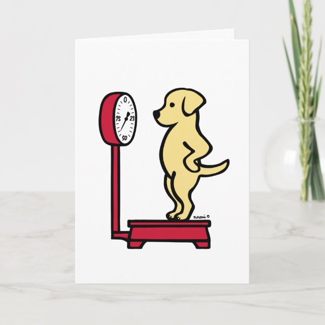 Yellow Labrador on the Scale Card (Front)