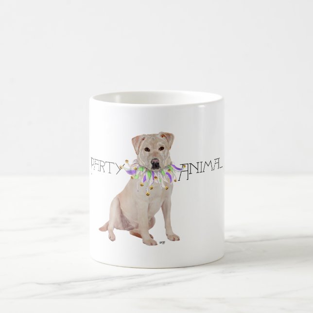 Yellow Labrador Party Animal Coffee Mug (Center)