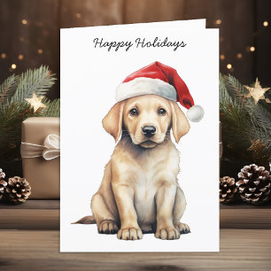 Yellow Labrador Personalised Dog Lover Christmas Holiday Card