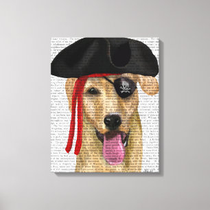 Yellow Labrador Pirate 2 Canvas Print
