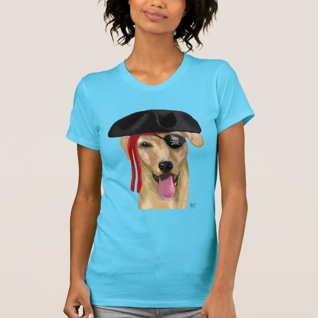 Yellow Labrador Pirate 2 T-Shirt (Front)