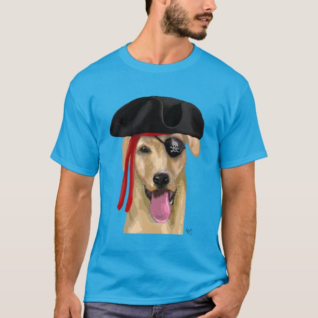 Yellow Labrador Pirate 2 T-Shirt (Front)