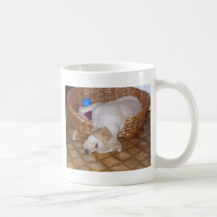 yellow labrador pup coffee mug