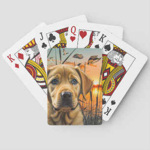 Yellow Labrador Puppy Playing Cards, Labrador  Cards