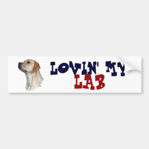 Yellow Labrador Retriever bumper sticker