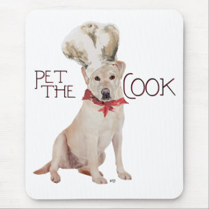 Yellow Labrador Retriever Chef Mouse Pad
