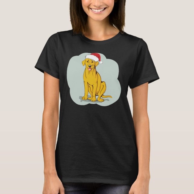 Yellow Labrador Retriever Christmas And Mug T-Shirt (Front)