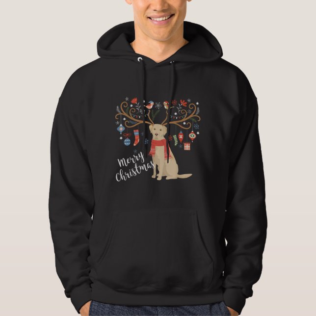 Yellow Labrador Retriever Christmas Dog Lab Xmas S Hoodie (Front)