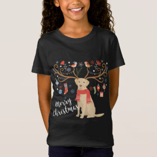 Yellow Labrador Retriever Christmas Dog Lab Xmas S T-Shirt