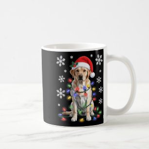 Yellow Labrador Retriever Christmas Tree Light Paj Coffee Mug