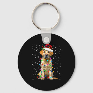 Yellow Labrador Retriever Christmas Tree Light Paj Key Ring