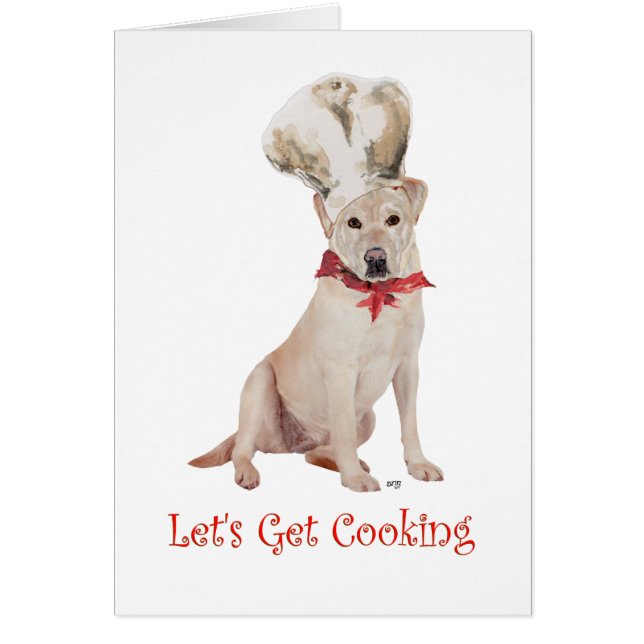 Yellow Labrador Retriever Cooking (Front)