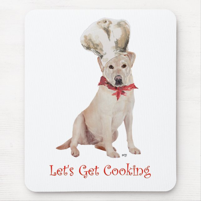 Yellow Labrador Retriever Cooking Mouse Pad (Front)