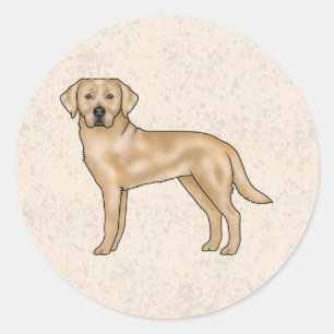 Yellow Labrador Retriever Cute Lab Dog Beige Classic Round Sticker