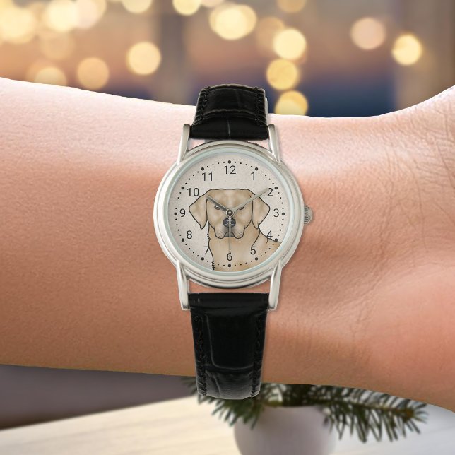 Yellow Labrador Retriever Cute Lab Dog Portrait Watch (Creator Uploaded)