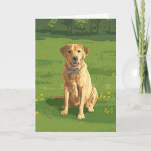 Yellow Labrador Retriever Dog Card