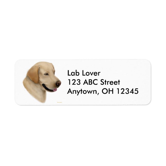 Yellow Labrador Retriever Dog Label (Front)