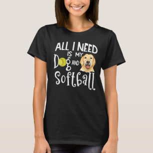 Yellow Labrador Retriever Dog Softball Player Dog T-Shirt