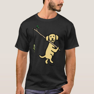 Yellow Labrador Retriever Fishing T-Shirt