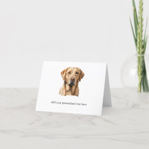 Yellow Labrador Retriever folded note card