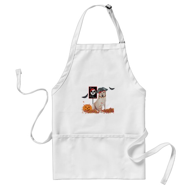 Yellow Labrador Retriever Halloween Standard Apron (Front)