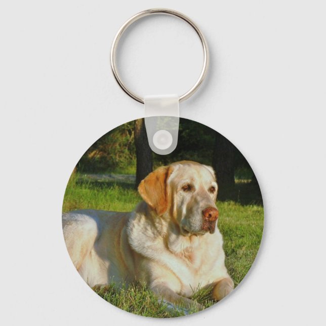 Yellow Labrador Retriever Key Ring (Front)