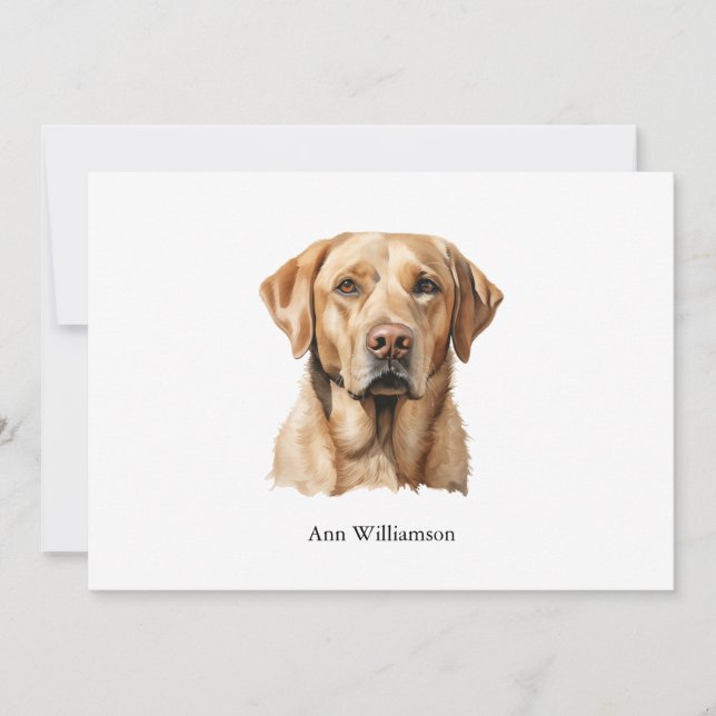 Yellow Labrador Retriever Note Card (Front)