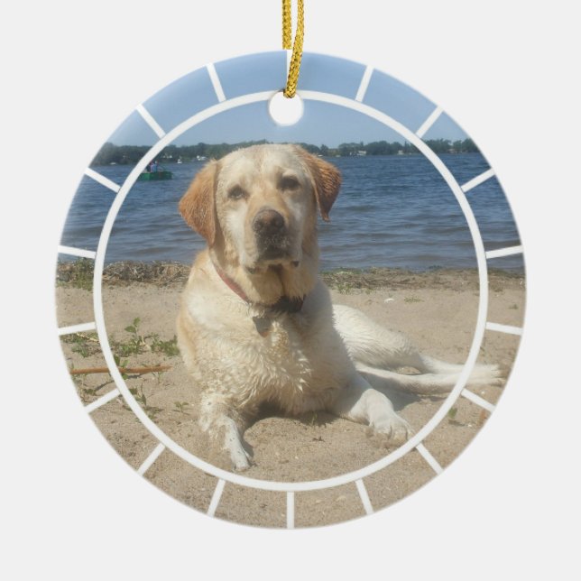 Yellow Labrador Retriever Ornament (Front)
