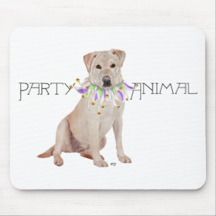 Yellow Labrador Retriever Party Mouse Pad