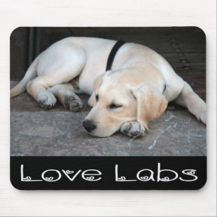 Yellow Labrador Retriever Puppy Dog Mousepad