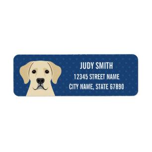Yellow Labrador Retriever Return Address Label
