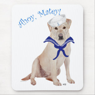 Yellow Labrador Retriever Sailor Mouse Pad