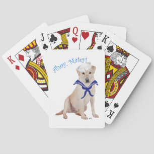 Yellow Labrador Retriever Sailor Playing Cards
