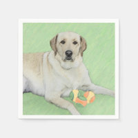 Yellow Labrador Retriever & Tennis Balls Painting