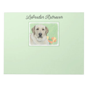 Yellow Labrador Retriever & Tennis Balls Painting Notepad