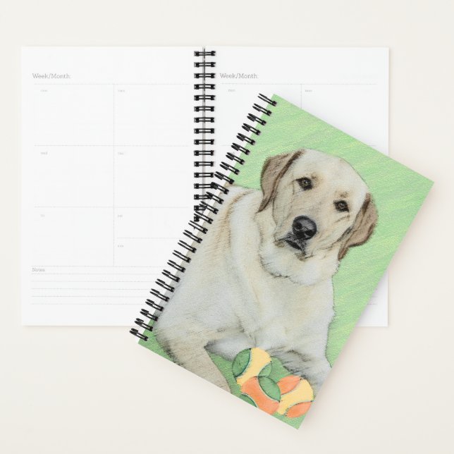 Yellow Labrador Retriever & Tennis Balls Painting Planner (Display)