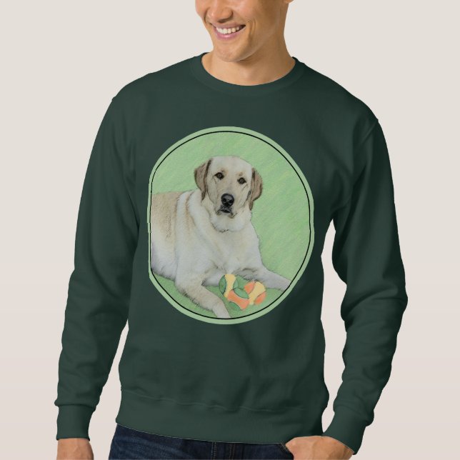 Yellow Labrador Retriever & Tennis Balls Painting Sweatshirt (Front)