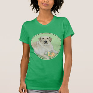 Yellow Labrador Retriever & Tennis Balls Painting T-Shirt