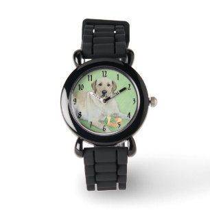 Yellow Labrador Retriever & Tennis Balls Painting Watch