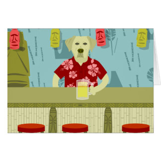 Yellow Labrador Retriever Tiki Bar