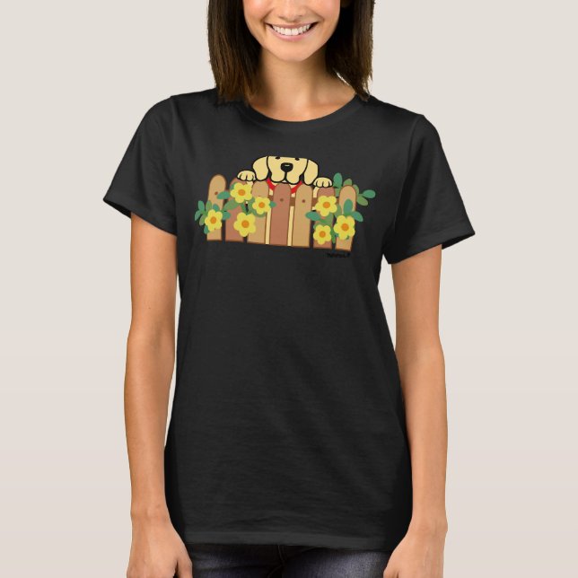 Yellow Labrador Retriever Watching T-Shirt (Front)