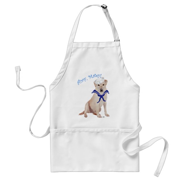 Yellow Labrador Sailor Standard Apron (Front)