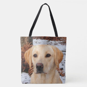 Yellow Labrador - Snow Dog - Yellow Lab Tote Bag